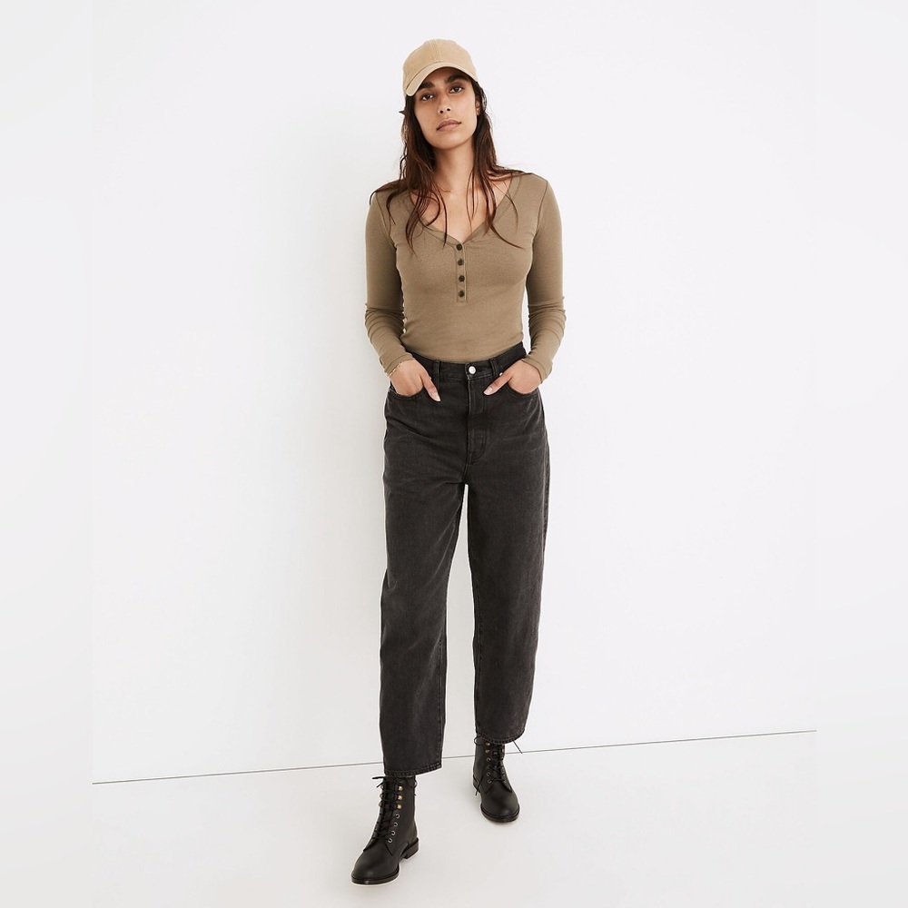 NWT Madewell Balloon Jeans in Noll Wash Black - 26